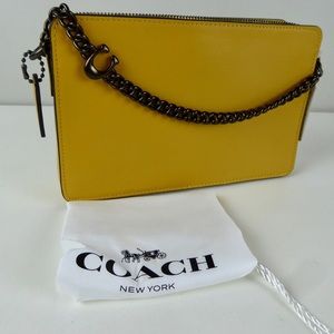 Coach Crossbody Bag Signature Chain Leather Purse